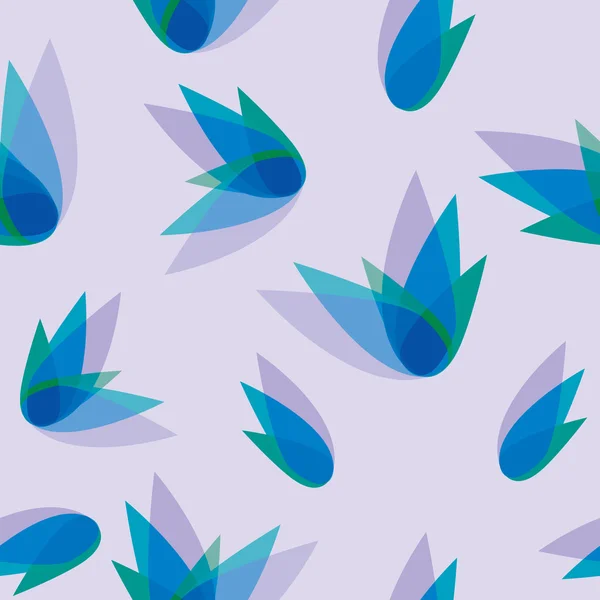 Vector abstracte naadloze patroon, blauwe kleur — Stockvector