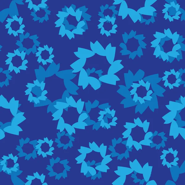 ベクトル抽象的なシームレス パターン、ブルー色 — ストックベクタ