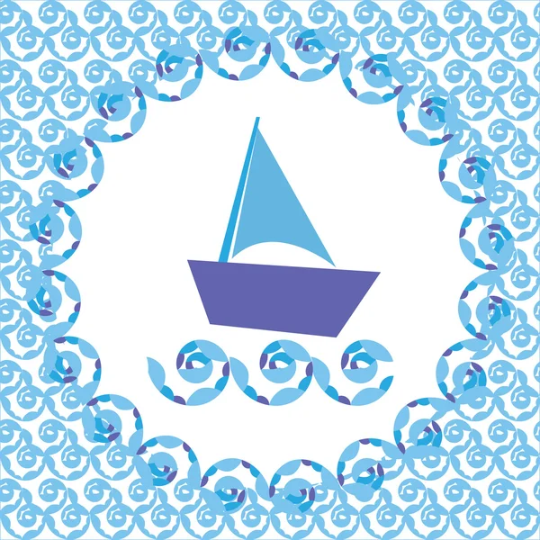 Vector illustration Marine banner — Stock Vector