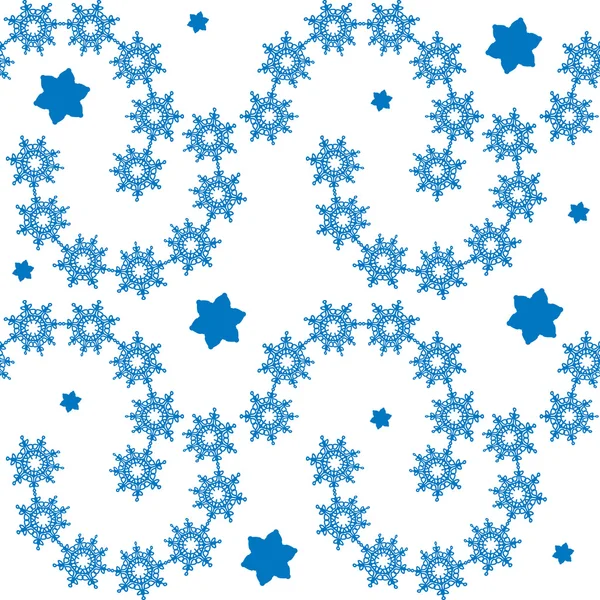 Vector Seamless winter pattern with snowflakes — Stock Vector