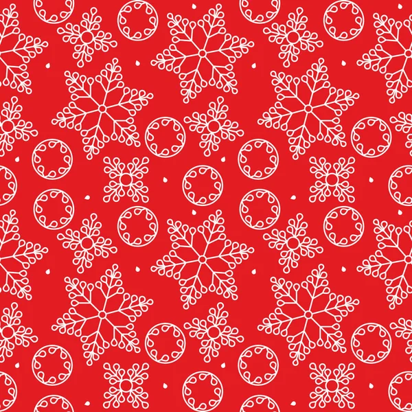 Vector Seamless winter pattern with snowflakes — Stock Vector