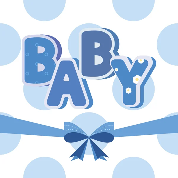 Vektor Baby Banner blau — Stockvektor