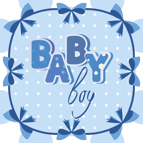 Vector baby banner blå — Stock vektor