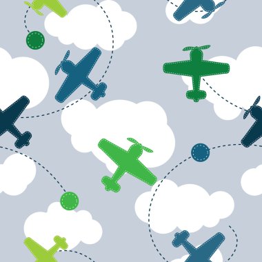 Vektör kesintisiz renkli Model uçaklar