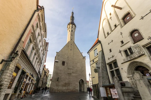 Tallinn Estonia Tower Tallinn Town Hall Tallinna Raekoda — Stock Photo, Image