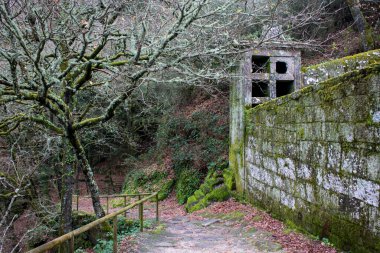 Esgos, İspanya. Galiçya 'daki San Pedro de Rocas Manastırı.