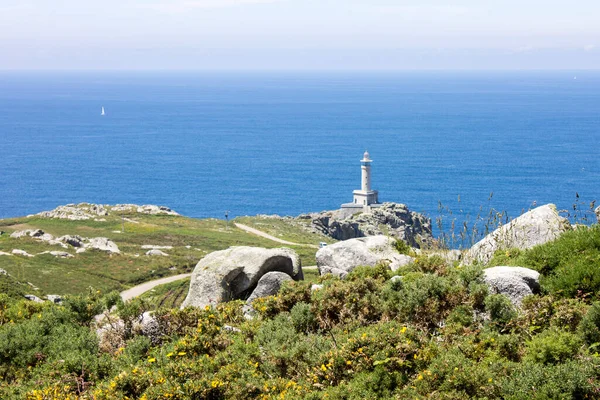 Malpica Espanha Farol Punta Nariga Promontório Cénico Costa Morte Galiza — Fotografia de Stock