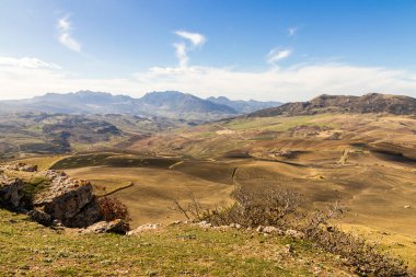 Acinipo, İspanya. Ronda yakınlarındaki antik Roma şehri Acinipo 'nun kalıntıları.,