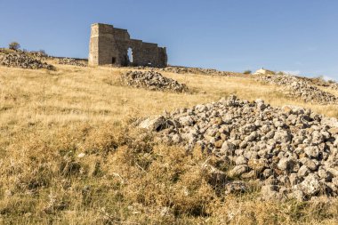 Acinipo, İspanya. Ronda yakınlarındaki antik Roma şehri Acinipo 'nun kalıntıları.,