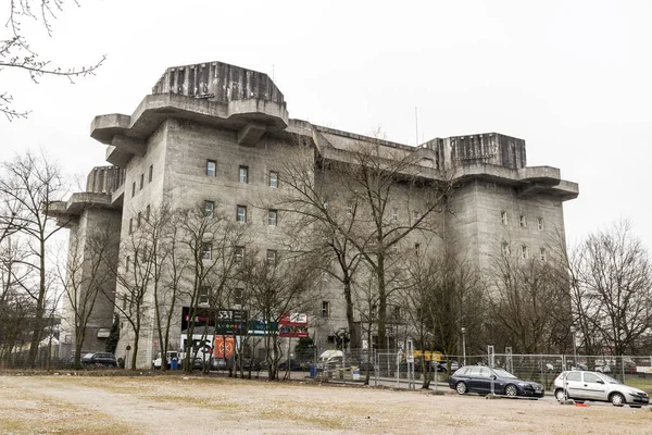 Hamburg Niemcy Wieża Flakturm Jedna Wież Flak Zbudowana Przez Adolfa — Zdjęcie stockowe