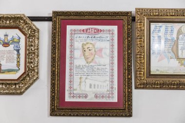 Lora del Rio, İspanya. Setefilla Tapınağı, bir Roma Katolik inziva yeri, Virgen de Setefilla (Setefilla Leydimiz) adlı bir heykele ev sahipliği yapmaktadır.)