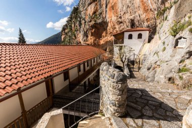 Kosmas, Yunanistan. Kynouria 'daki Parnon Dağları' ndaki Panagia Elona Manastırı.
