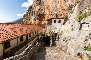 Kosmas, Yunanistan. Kynouria 'daki Parnon Dağları' ndaki Panagia Elona Manastırı.