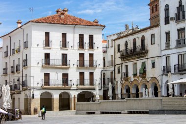 Caceres, İspanya. Dünya Mirası Alanındaki Plaza Belediye Başkanı (Grand Square)