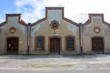 Crespi d 'Adda, Lombardy, İtalya' da tarihi bir yerleşim yeri, Avrupa 'daki 19. yüzyıl şirket şehirlerinin harika bir örneği. Dünya Mirası Sitesi