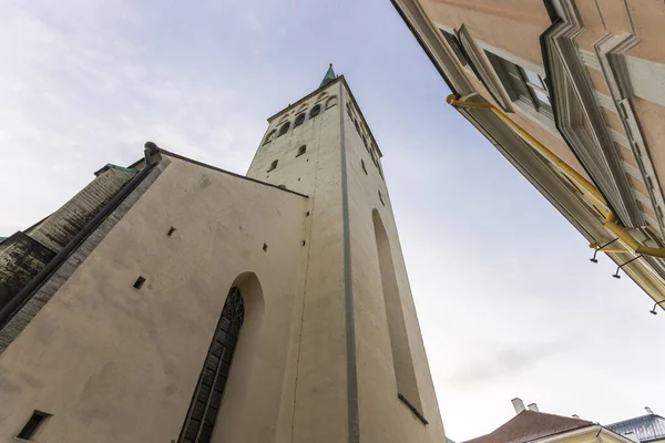 Tallin Estonia Kościół Olafa Oleviste Kirik Xii Wieczny Baptysta Starym — Zdjęcie stockowe