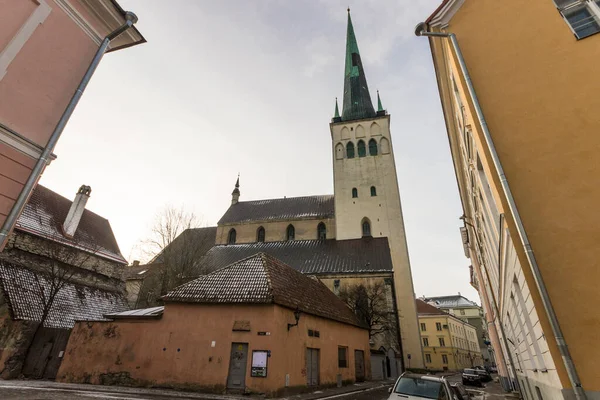 Tallinn Estonia Olaf Church 12Th Century Baptist Old Town — Stock Photo, Image