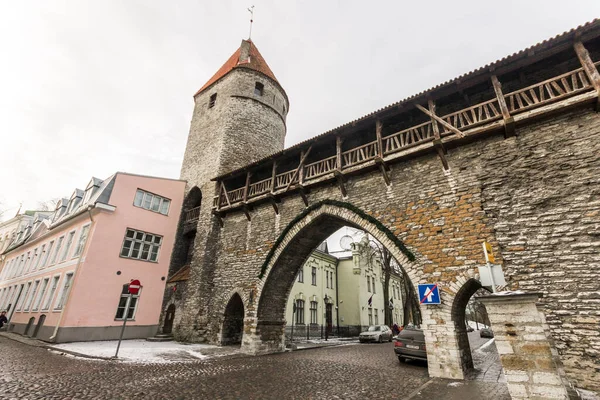 Tallinn Estonia Monastery Gate Kloostrivarav Part Walls Old Town Tallinn — Stock Photo, Image