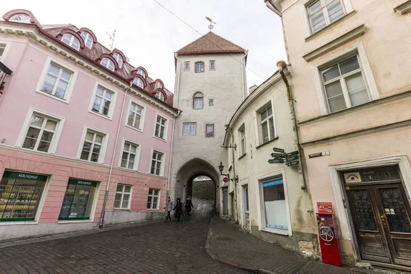 Tallinn Estonia Pika Jala Varavatorn Long Leg Gate Tower One — Stock Photo, Image