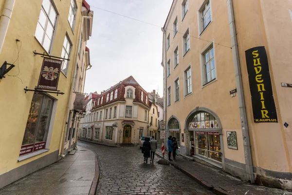 Tallinn Estonia Souvenir Shops Stores Pikk Street Old Town — Stock Photo, Image