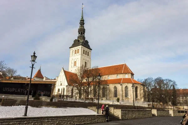 Tallin Estonia Kościół Mikołaja Niguliste Kirik Dawny Kościół Którym Obecnie — Zdjęcie stockowe