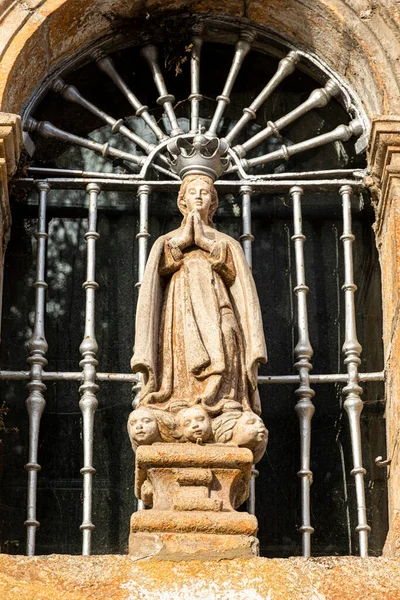 Сантьяго Компостела Іспанія Statue Our Lady Mount Carmel Chapel Carme — стокове фото