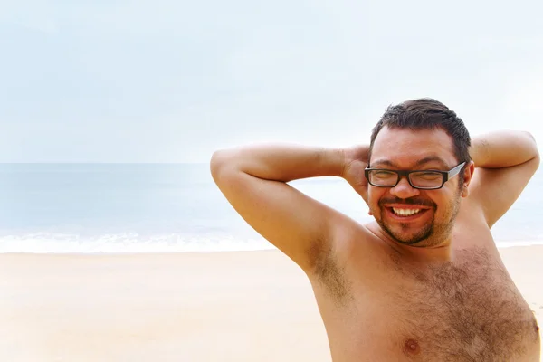 Very happy young man rejoices vacation — Stock Photo, Image