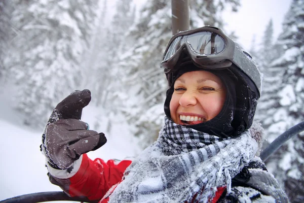 En hälso livsstil bild av unga snowboardåkare — Stockfoto