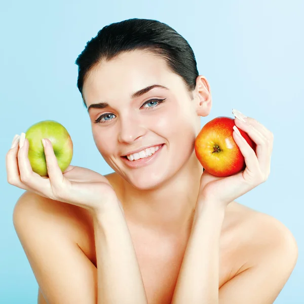 Lovely woman with fruit Stock Photo