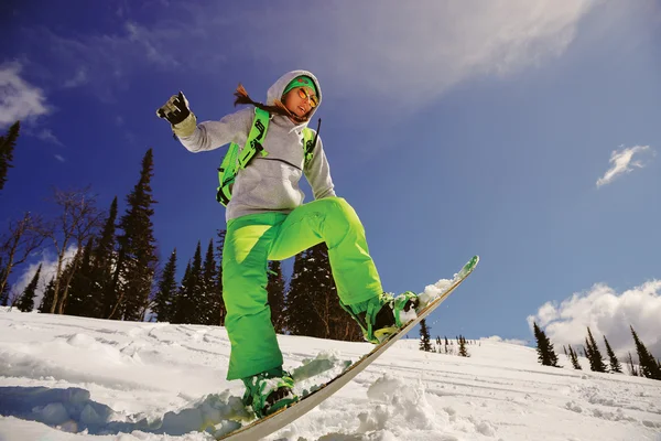 Snowboarder jumping — Stock Photo, Image