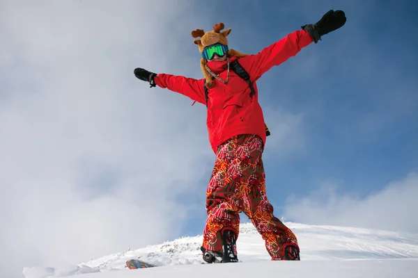 Csinál egy lábujj oldalán snowboardos faragni — Stock Fotó