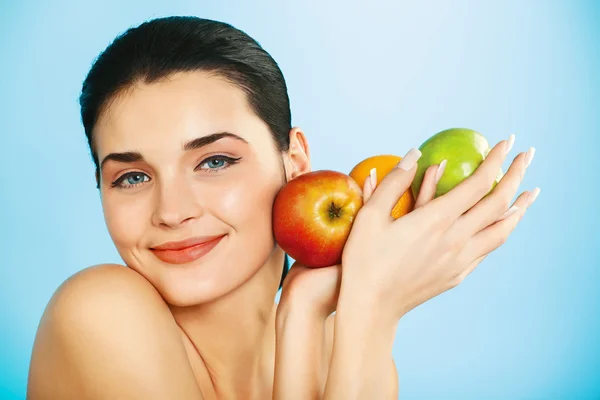 Lovely woman with fruit Stock Picture