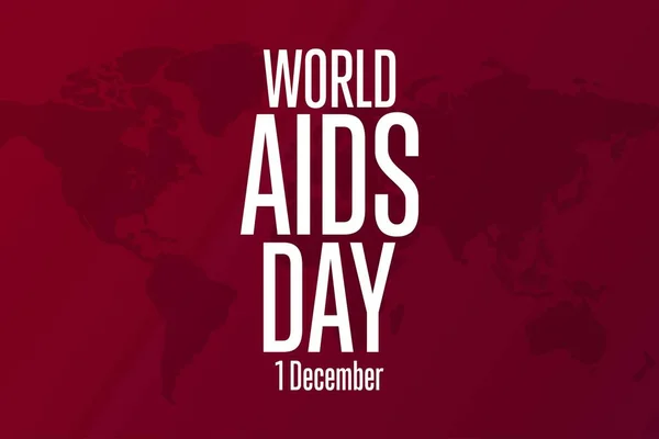 Journée mondiale du sida. 1er décembre. Concept de vacances. Modèle pour fond, bannière, carte, affiche avec inscription texte. Illustration vectorielle EPS10. — Image vectorielle