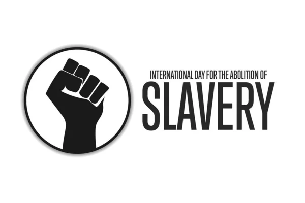 Hari Internasional untuk Penghapusan Perbudakan. 2 Desember. Konsep Liburan. Templat untuk latar belakang, spanduk, kartu, poster dengan tulisan teks. Ilustrasi Vektor EPS10. - Stok Vektor