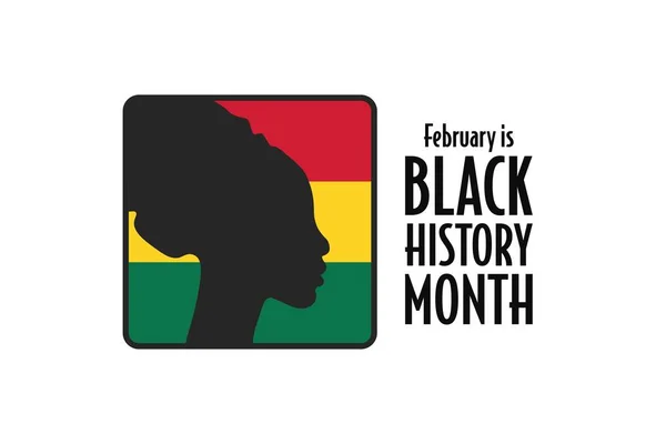 Φεβρουάριος Είναι Εθνικός Μήνας Μαύρης Ιστορίας Σχέδιο Διακοπών Πρότυπο Για — Διανυσματικό Αρχείο