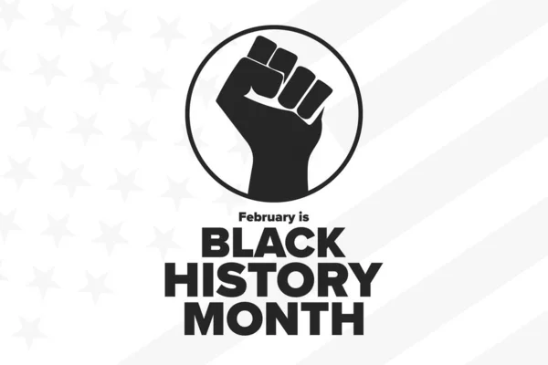 Φεβρουάριος Είναι Εθνικός Μήνας Μαύρης Ιστορίας Σχέδιο Διακοπών Πρότυπο Για — Διανυσματικό Αρχείο