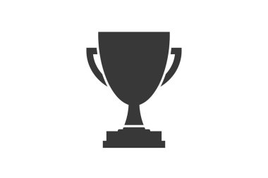 Kupa. Basit bir ikon. Grafik tasarımı için düz stil ögesi. Vektör EPS10 illüstrasyonu.