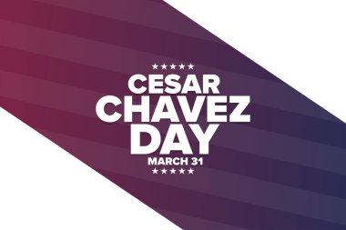 Cesar Chavez Day. March 31. Holiday concept. Template for background, banner, card, poster with text inscription. Vector EPS10 illustration. clipart