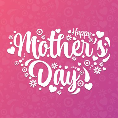 Mothers Day. Holiday concept. Template for background, banner, card, poster with text inscription. Vector EPS10 illustration.