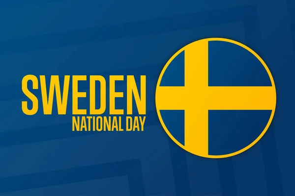 スウェーデン国民の日。6月6日。休日の概念。背景、バナー、カード、テキストの碑文とポスターのためのテンプレート。ベクトルEPS10のイラスト. — ストックベクタ