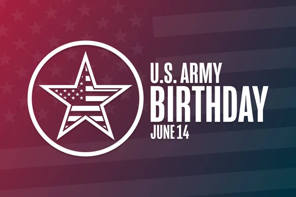 stock vector U.S. Army Birthday. June 14. Holiday concept. Template for background, banner, card, poster with text inscription. Vector EPS10 illustration.