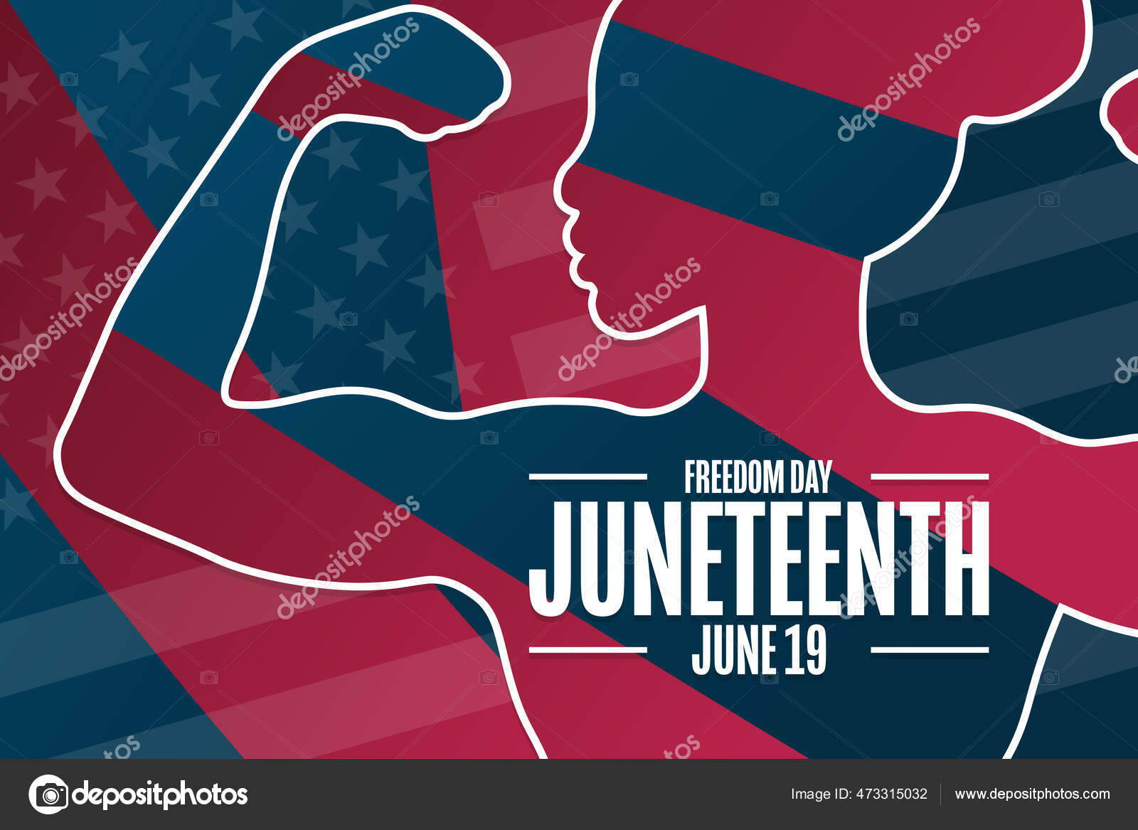 Freedom Day. June 19. Holiday concept. Template for