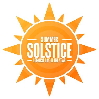 Summer Solstice. Longest day of the year. Holiday concept. Template for background, banner, card, poster with text inscription. Vector EPS10 illustration. clipart