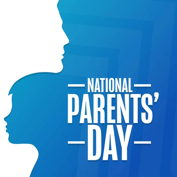 Национальный день родителей. праздничная концепция. шаблон для фона, баннера, карточки, плаката с надписью. векторная иллюстрация eps10. — стоковый вектор
