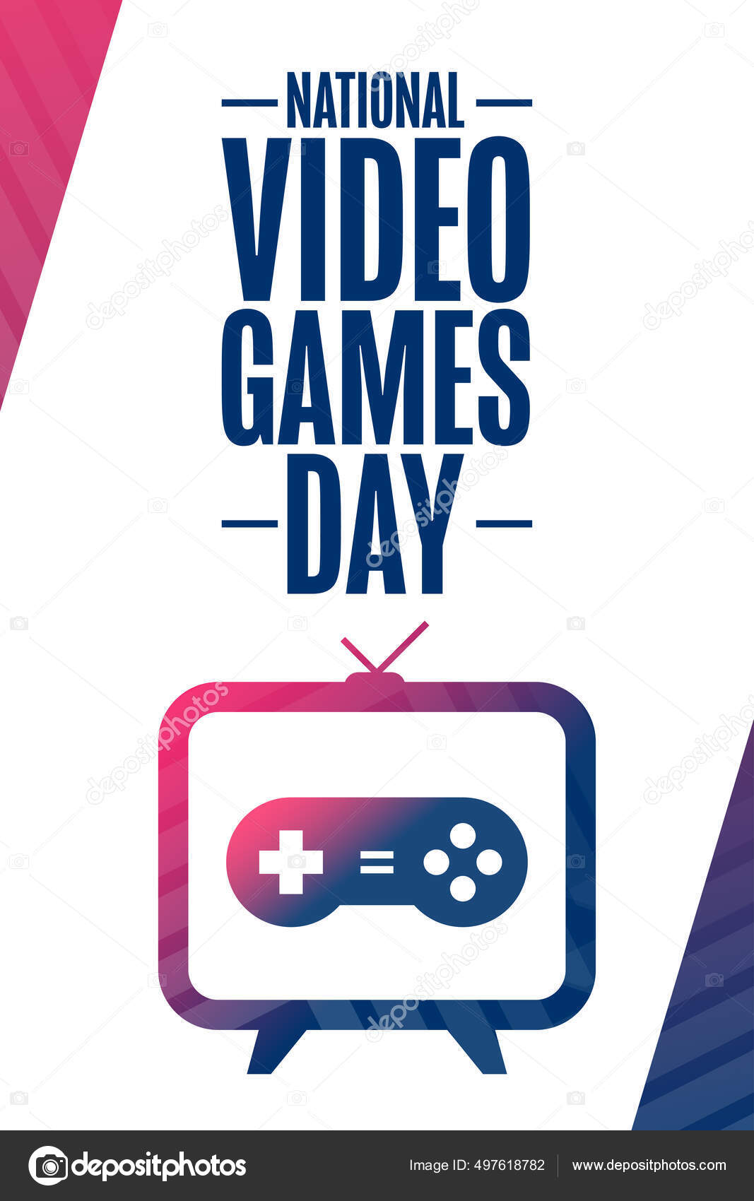 National Video Games Holiday Template for background