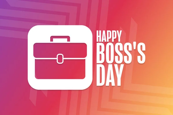 Happy Bosss Day. Ferienkonzept. Vorlage für Hintergrund, Banner, Karte, Plakat mit Textinschrift. Vektor EPS10 Abbildung. — Stockvektor