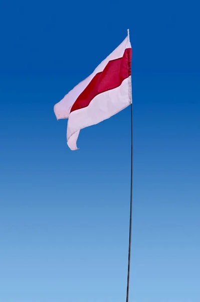 Antecedentes Bandeira Branca Vermelha Branca Símbolo Protestos Pacíficos Bielorrússia Contra — Fotografia de Stock