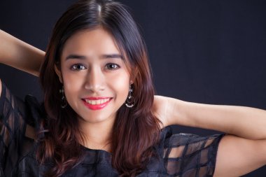 güzel Asyalı kız portresi