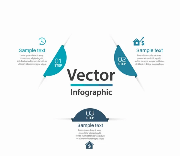 Modern Vector Infographic Template Steps Business Can Used Workflow Layout — Stock Vector