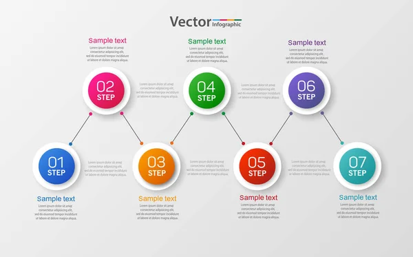 Modelo Design Infográfico Vetorial Negócios Com Opções Peças Etapas Processos —  Vetores de Stock